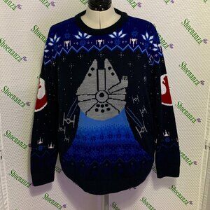 Ugly Christmas Sweater Merchoid Frosty Millennium Falcon Star Wars Mens XXXL 3XL